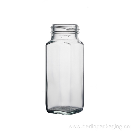 Square Condiment Glass Bottle